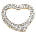14K 2T CZ HEART PENDANT