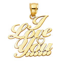 14KY I LOVE YOU HEART PENDANT
