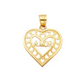 14KY TE AMO HEART PENDANT