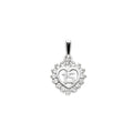14KW CZ 15 YEARS HEART PENDANT