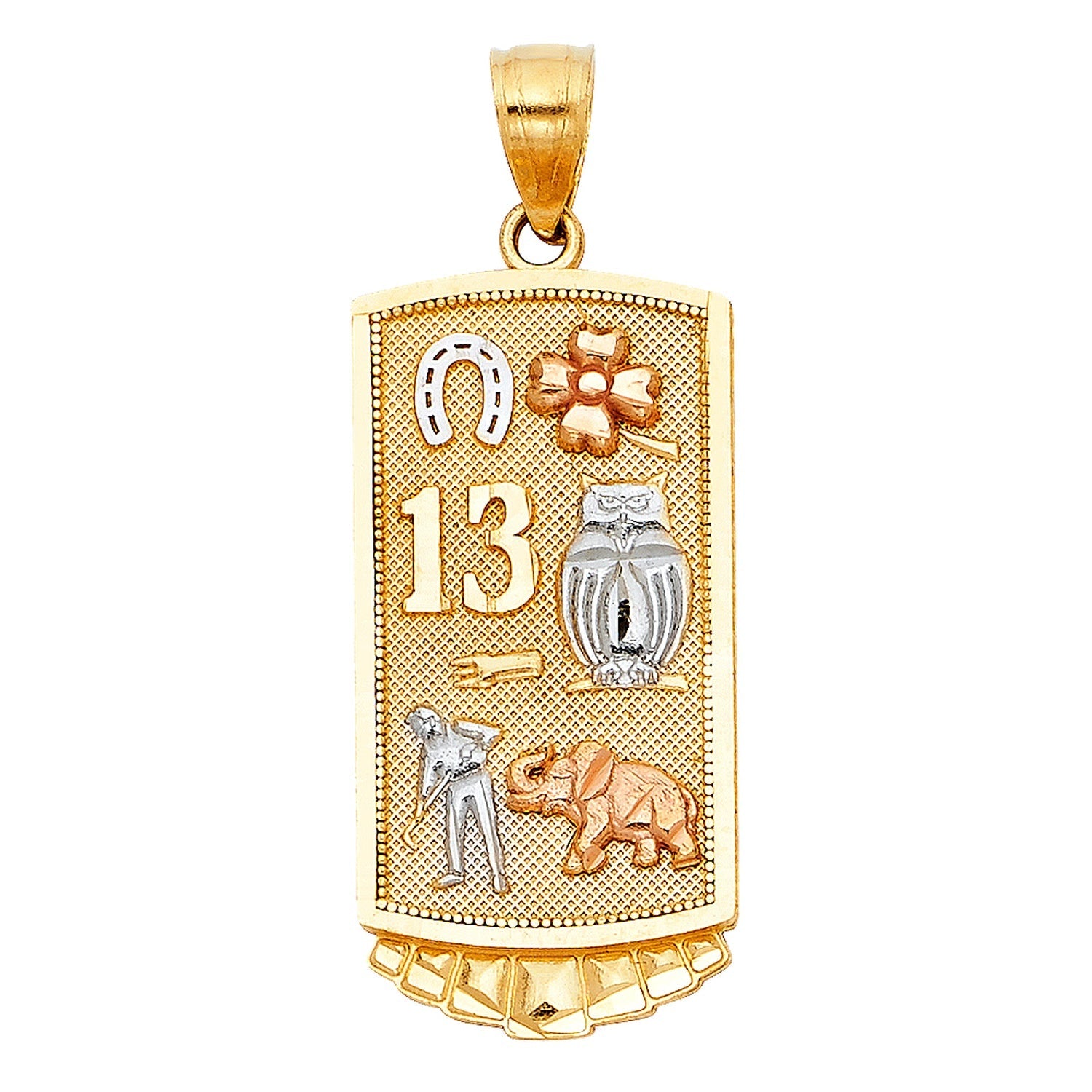 14K 3C LUCKY PENDANT