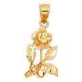 14KY ROSE PENDANT