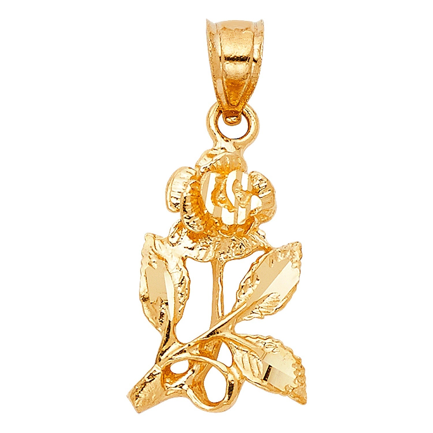 14KY ROSE PENDANT