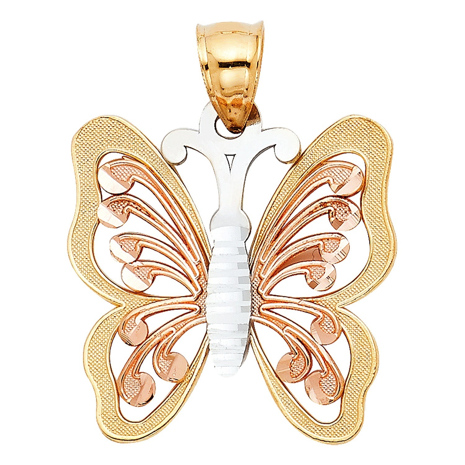 14K 3C BUTTERFLY PENDANT