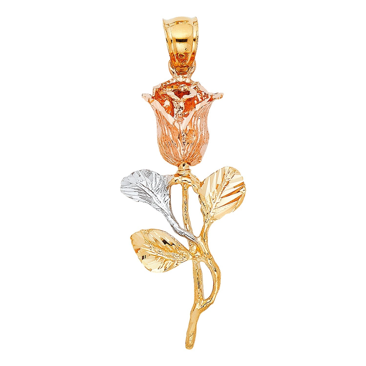 14K 3C ROSE PENDANT