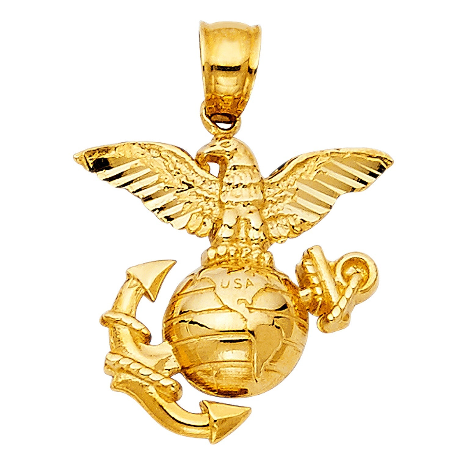 14KY USA LOGO PENDANT