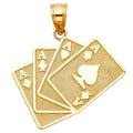 14KY A POKER PENDANT