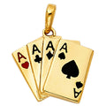14K 2T A POCKER PENDANT