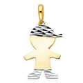 14K 2T BOY PENDANT