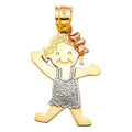 14K 3C GIRL PENDANT