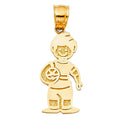 14KY BOY W/ BALL PENDANT