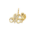 14KY INITIAL W/ANGEL PENDANT M