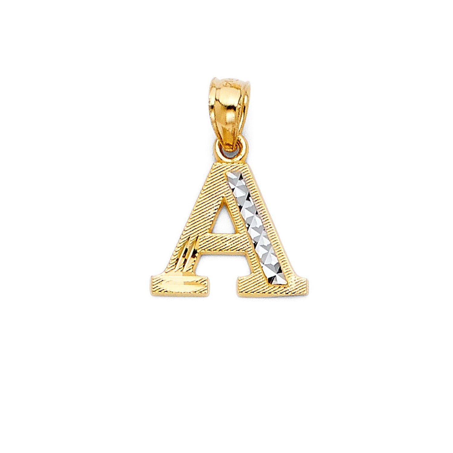 14K 2T INITIAL PENDANT M