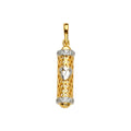 14K 2Tone Mezuzah Pendant