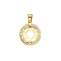14KY Star of David CZ Pendant