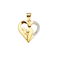 14KY Mom & Child CZ Pendant