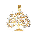 14K 2Tone Family Tree Pendant
