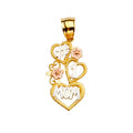 14K 3C #1 Mom Pendant