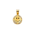 14KY CZ Smile Pendant
