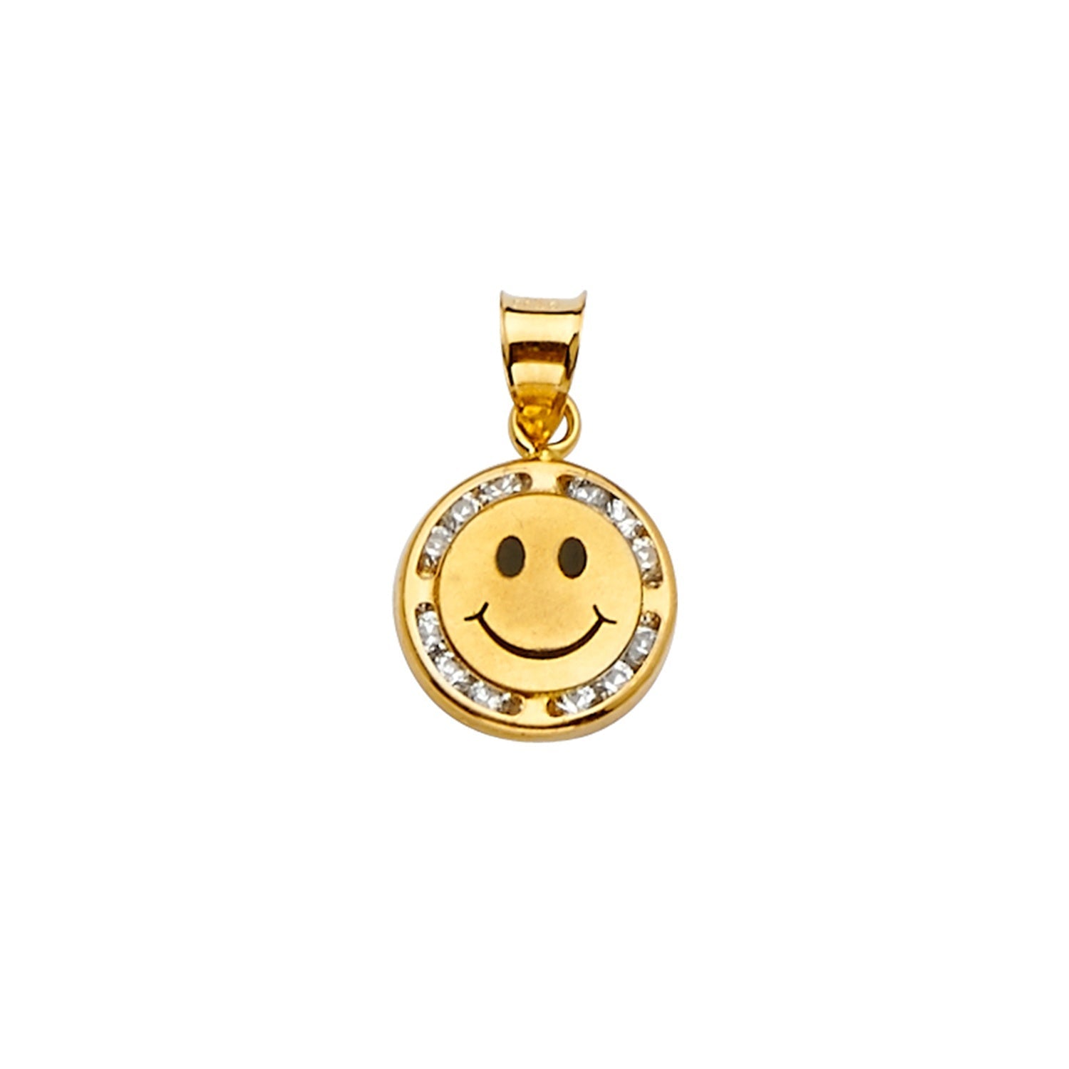 14KY CZ Smile Pendant