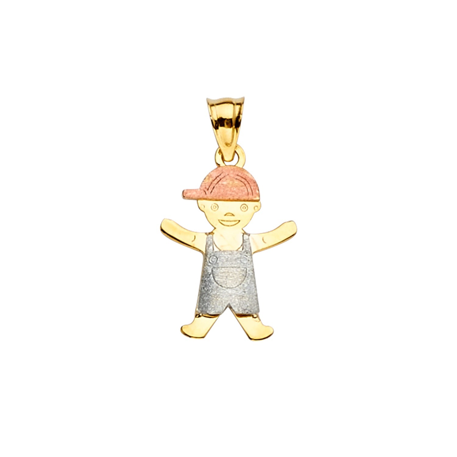 14K 3Color Boy Pendant
