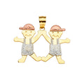 14K 3C Boy-Boy Pendant