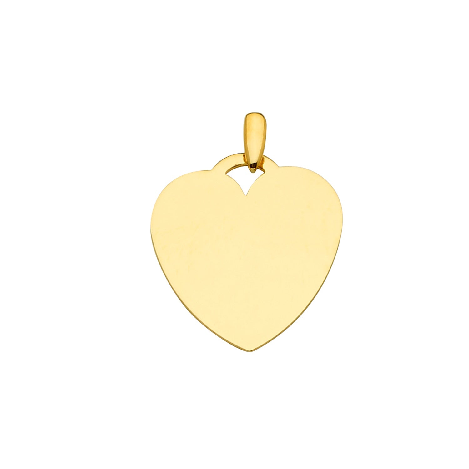 14KY Engravable Heart Pendant