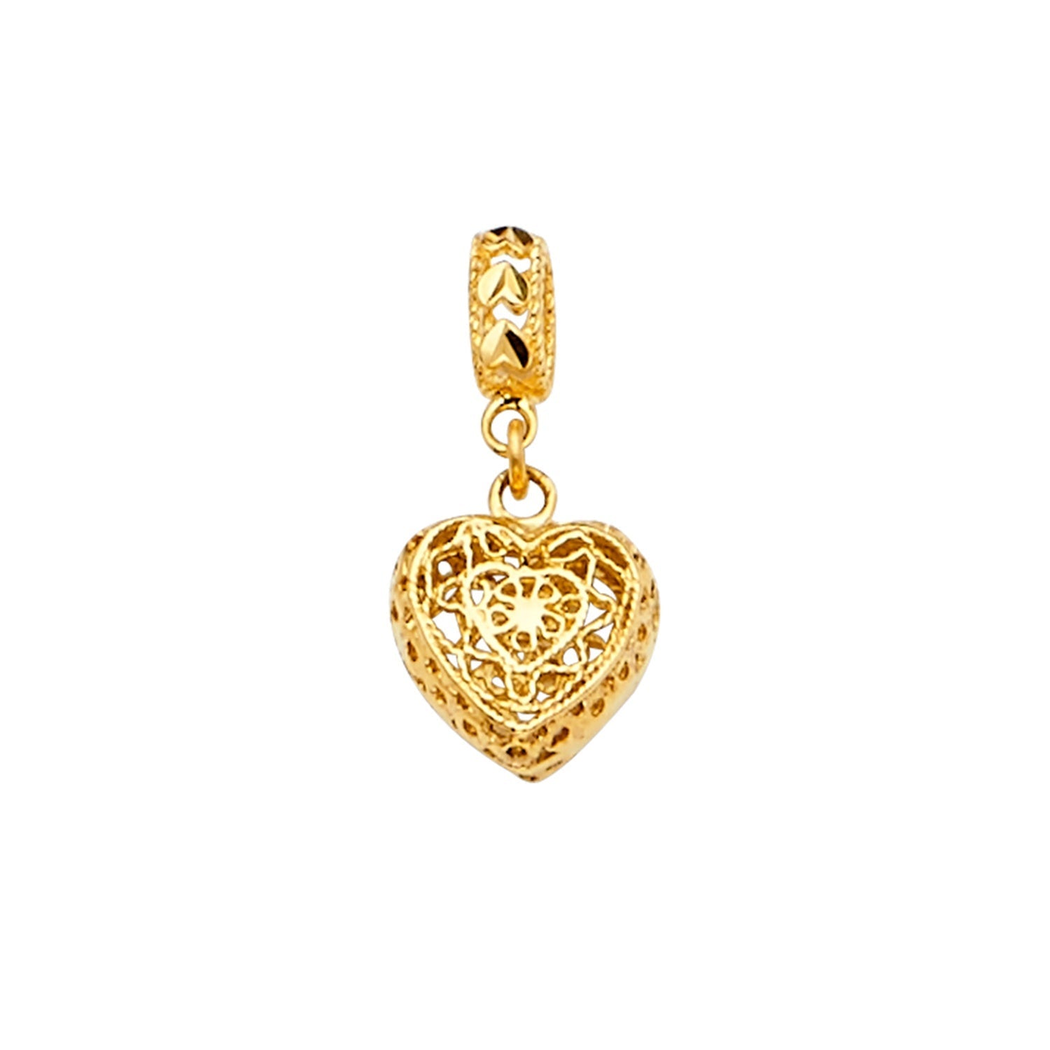 14KY Heart Charm for Mix&Match Bracelet