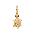 14K 3Color CZ Turtle Pendant / Set