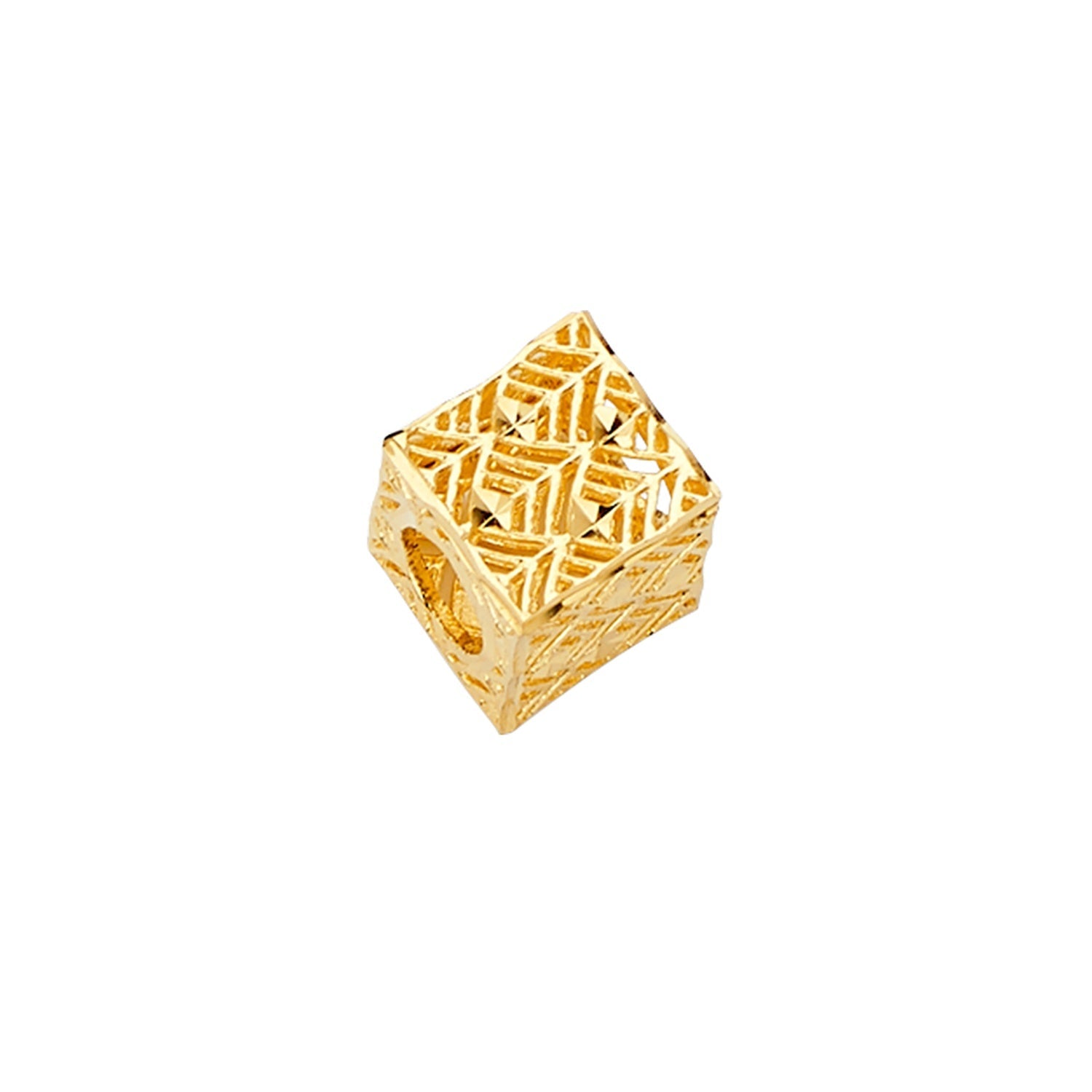 14KY Filigree Dice Slider for Mix&Match Bracelet