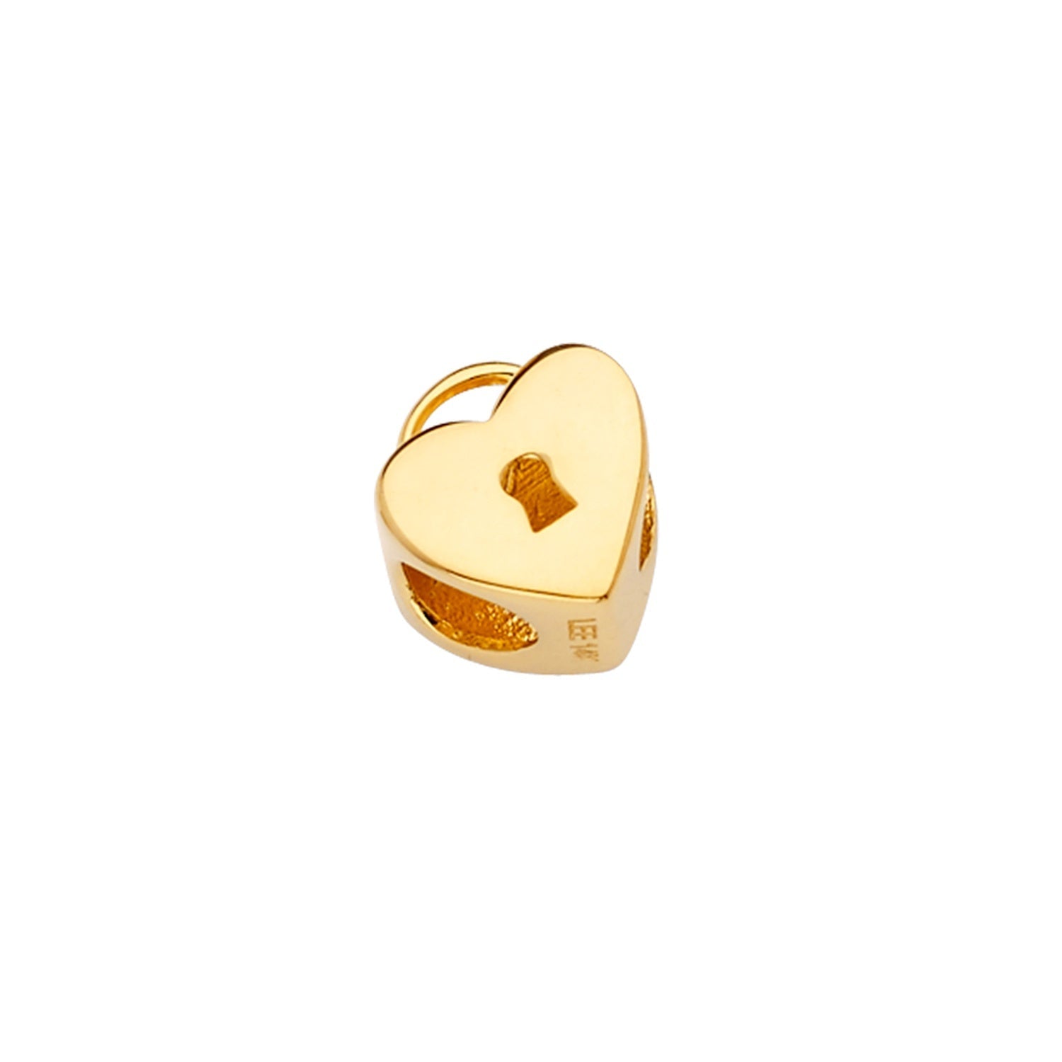 14KY Heart Lock Slider for Mix&Match Bracelet