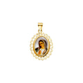 14KY Guadalupe Picture Oval Medal on MOP