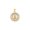 14K 3C CZ Round  Nuestra Boda Pt w/Guadalue