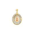 14K 3C CZ Oval  Nuestra Boda Pt w/Guadalue