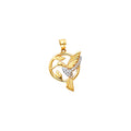 14KY CZ Humming Bird Pendant