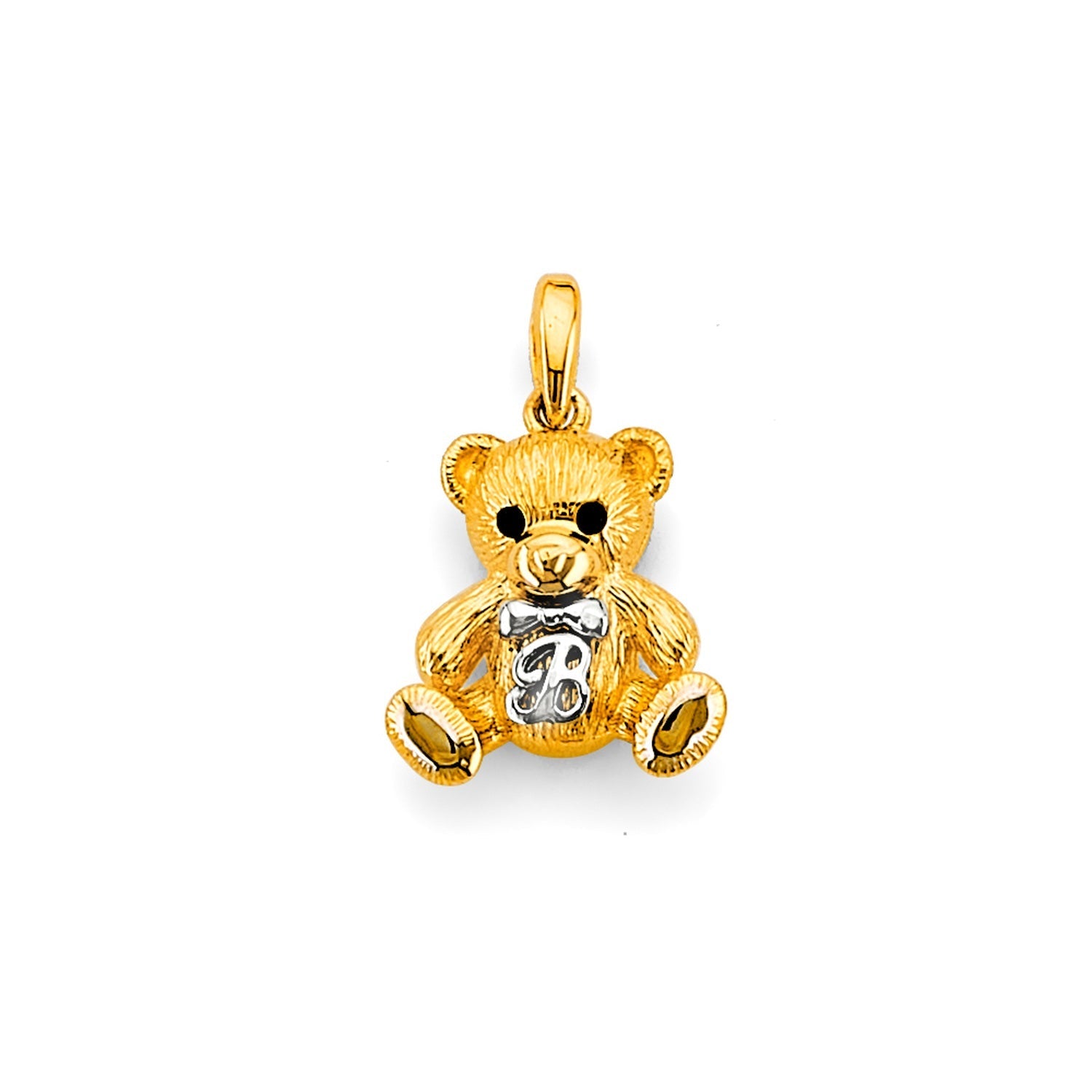 14K 2T Teddy Bear Pendant