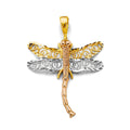 14K 3C Dragonfly Pendant