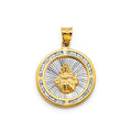 14K 2T CZ Rnd Santo Nino de Atocha Pendant