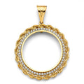 14KY CZ Rope Coin Frame (50 Pesos)