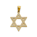 14KY CZ Star of David Pendant
