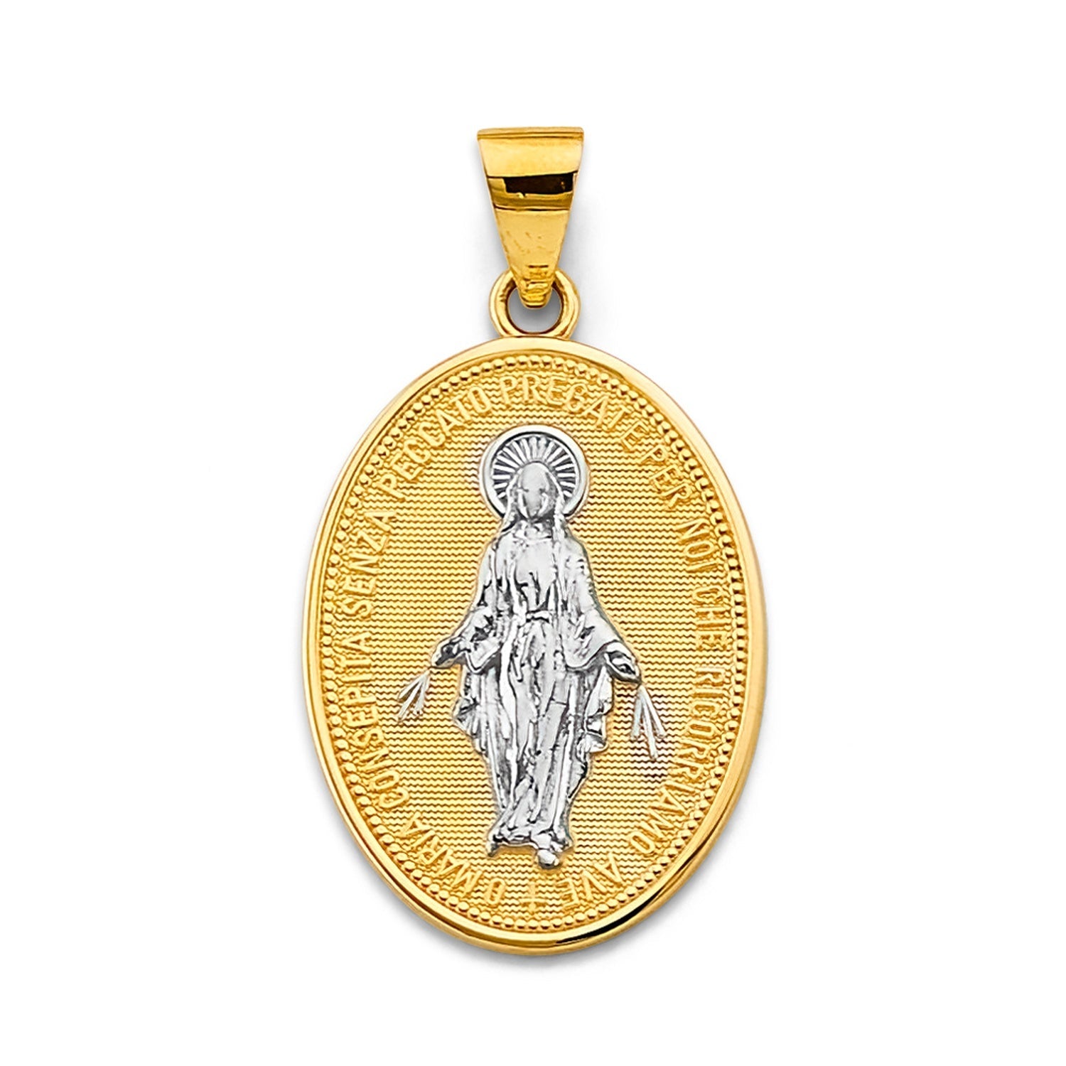 14K 2T Virgin Mary Medal