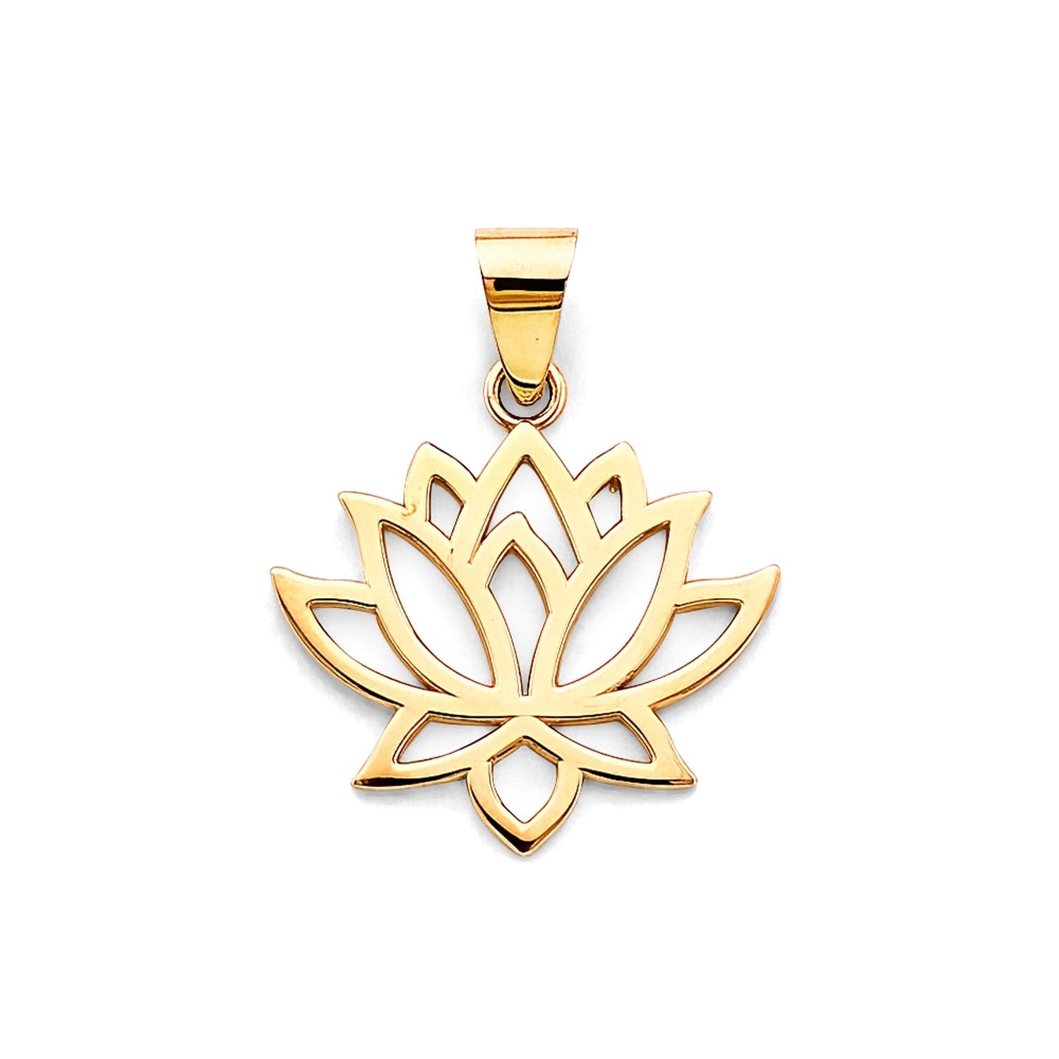 14KY Lotus Flower Pendant