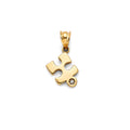 14KY CZ Puzzle Pendant