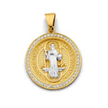 14K 2T CZ San Benito Pendant