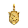 14KY Shield w/ Eagle Pendant