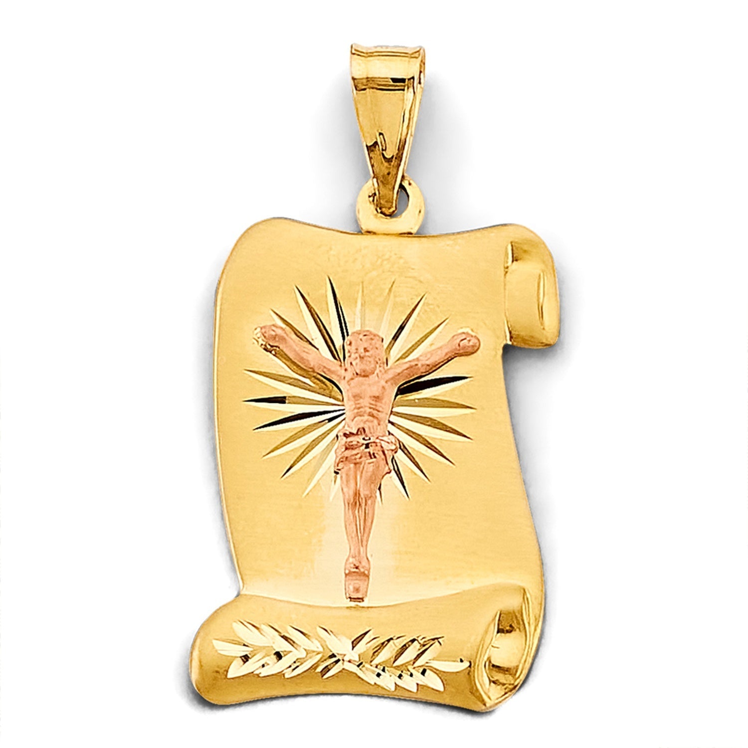14K 2C Stamp Jesus Christ Pendant