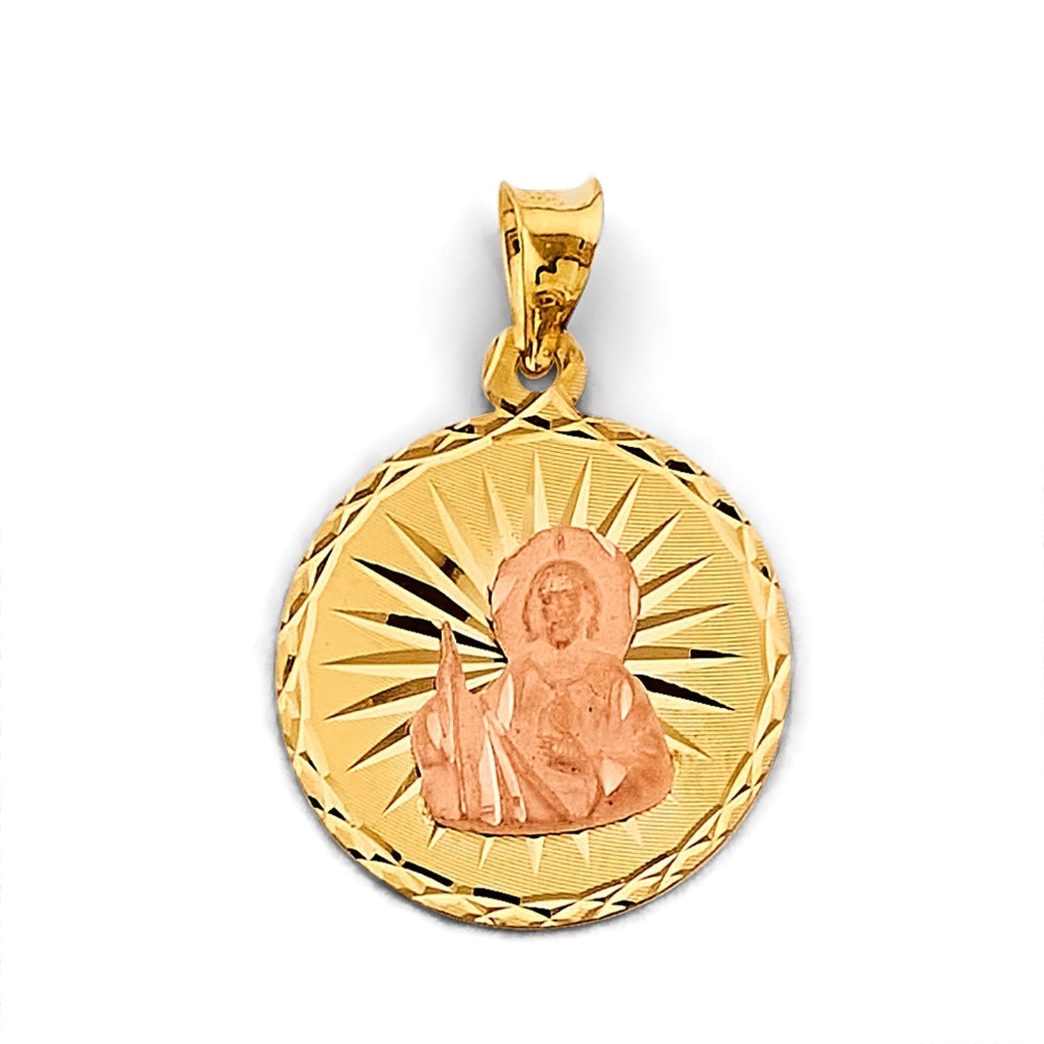 14K 2C Stamp St. Jude Pendant