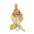 14K 2C Flower Pendant