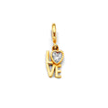 14KY CZ Love Charm for Mix&Match Br
