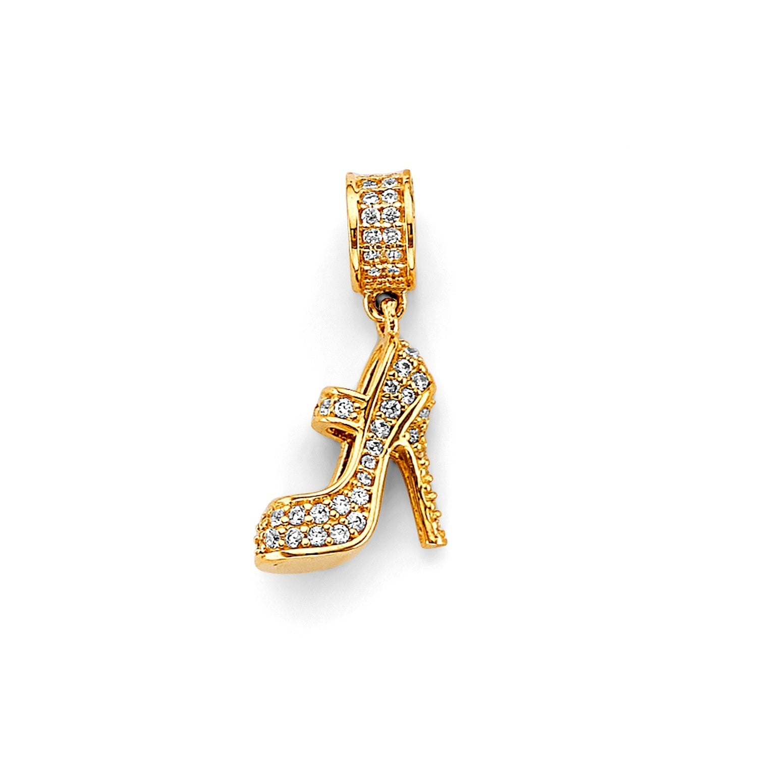 14KY CZ Shoe Charm for Mix&Match Br